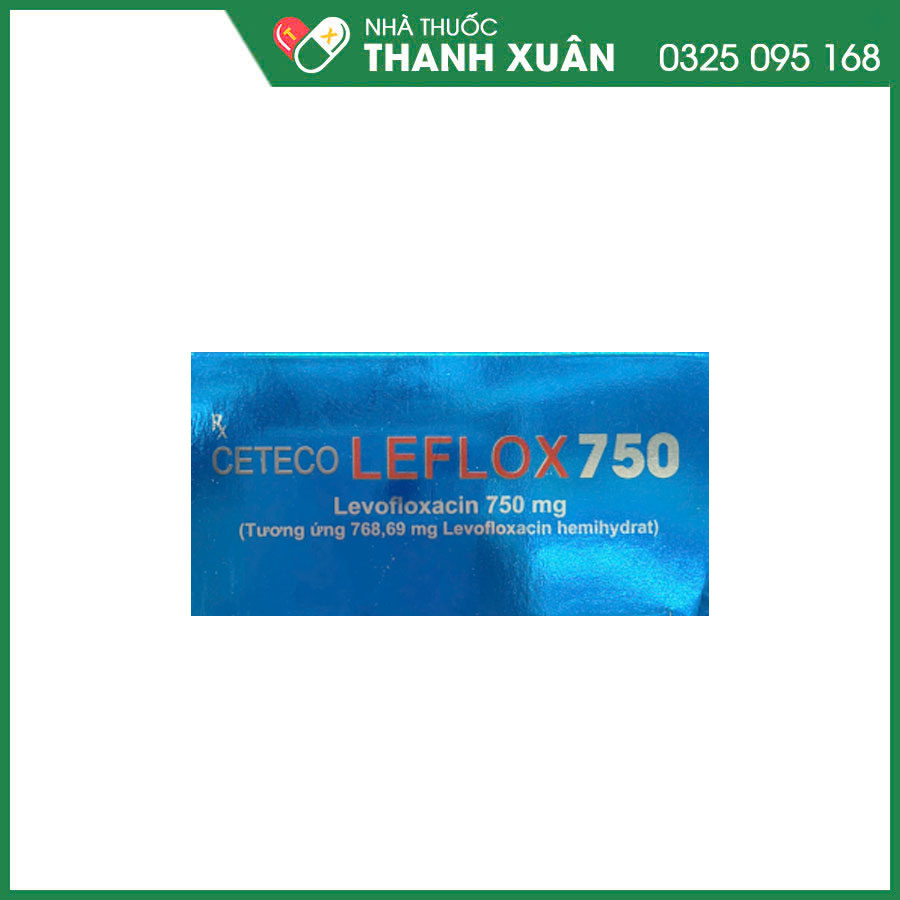 Ceteco Leflox 750 điều trị nhiễm khuẩn hô hấp, da và mô, nhiễm khuẩn tiết niệu có biến chứng, viêm thận cấp